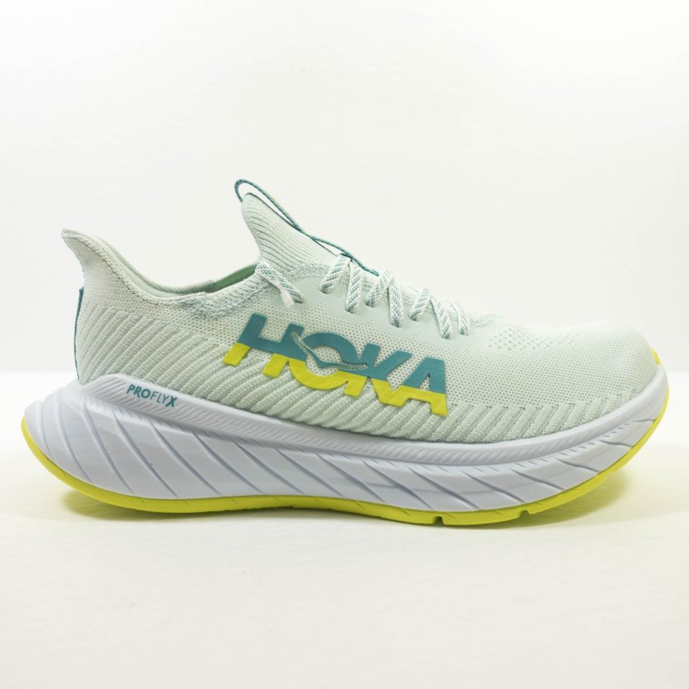 Hoka One One Carbon X 3 Running Shoes - Men's Size 10 - Green Yellow - Picture 4 of 11